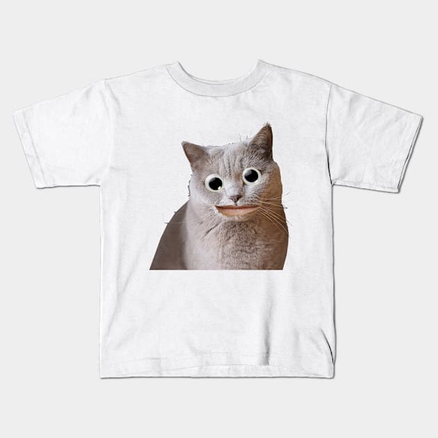 Googly Eyes Cat Kids T-Shirt by SMNT